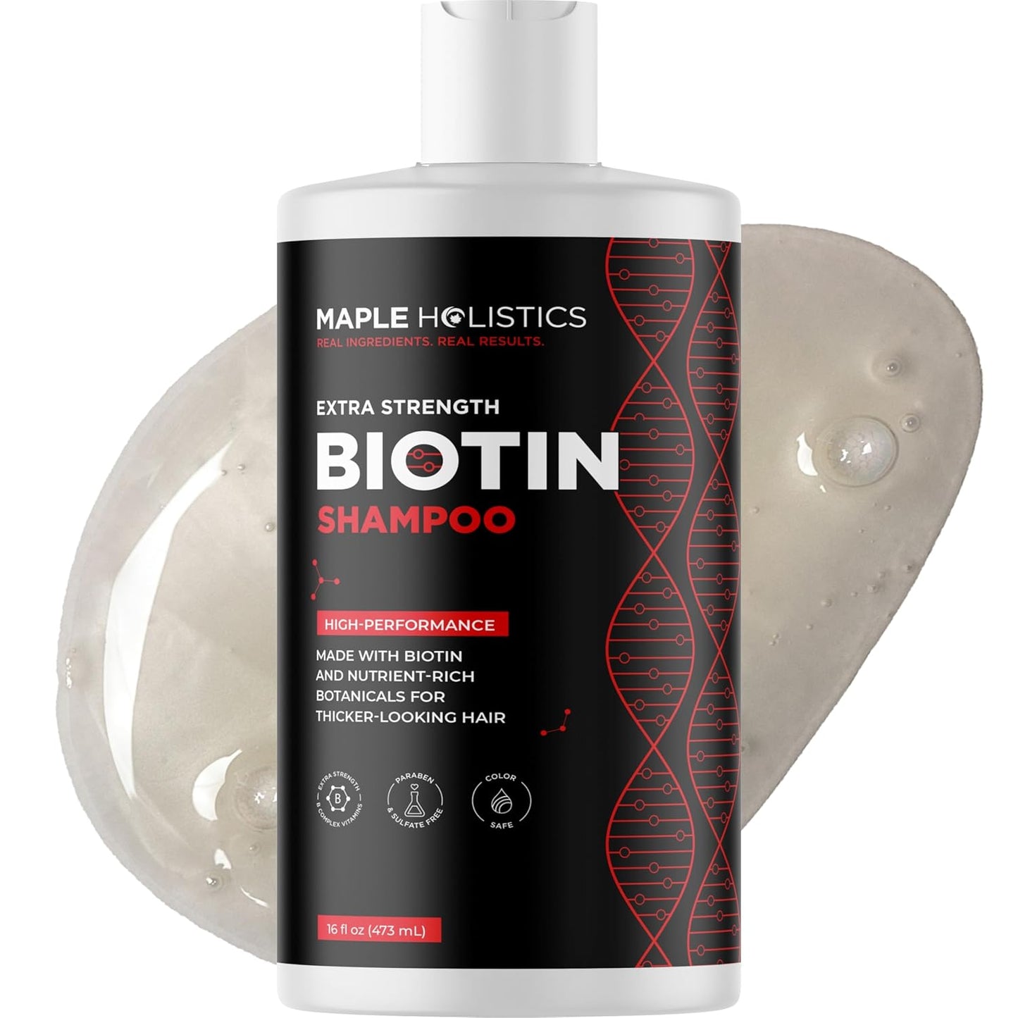Ultra Biotin Shampoo for Thinning Hair - Extra Strength Volumizing Formula with B Vitamins & Rosemary Oil | Sulfate-Free Care