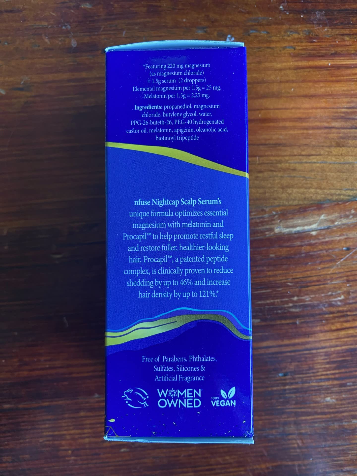 nfuse NightCap Hair Growth Serum with Melatonin, Magnesium, & Peptides, Nighttime Scalp Serum for Thinning Hair, Reduces Shedding & Supports Fuller, Thicker, Healthier Hair, Relaxation & Sleep Support