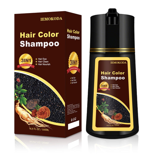 Long-lasting & Natural Brown Hair Color Shampoo by Blonde Brown for Gray Coverage, 3-in-1 Formula for Easy At-Home Use, Suitable for Men & Women, 16.9 Fl Oz