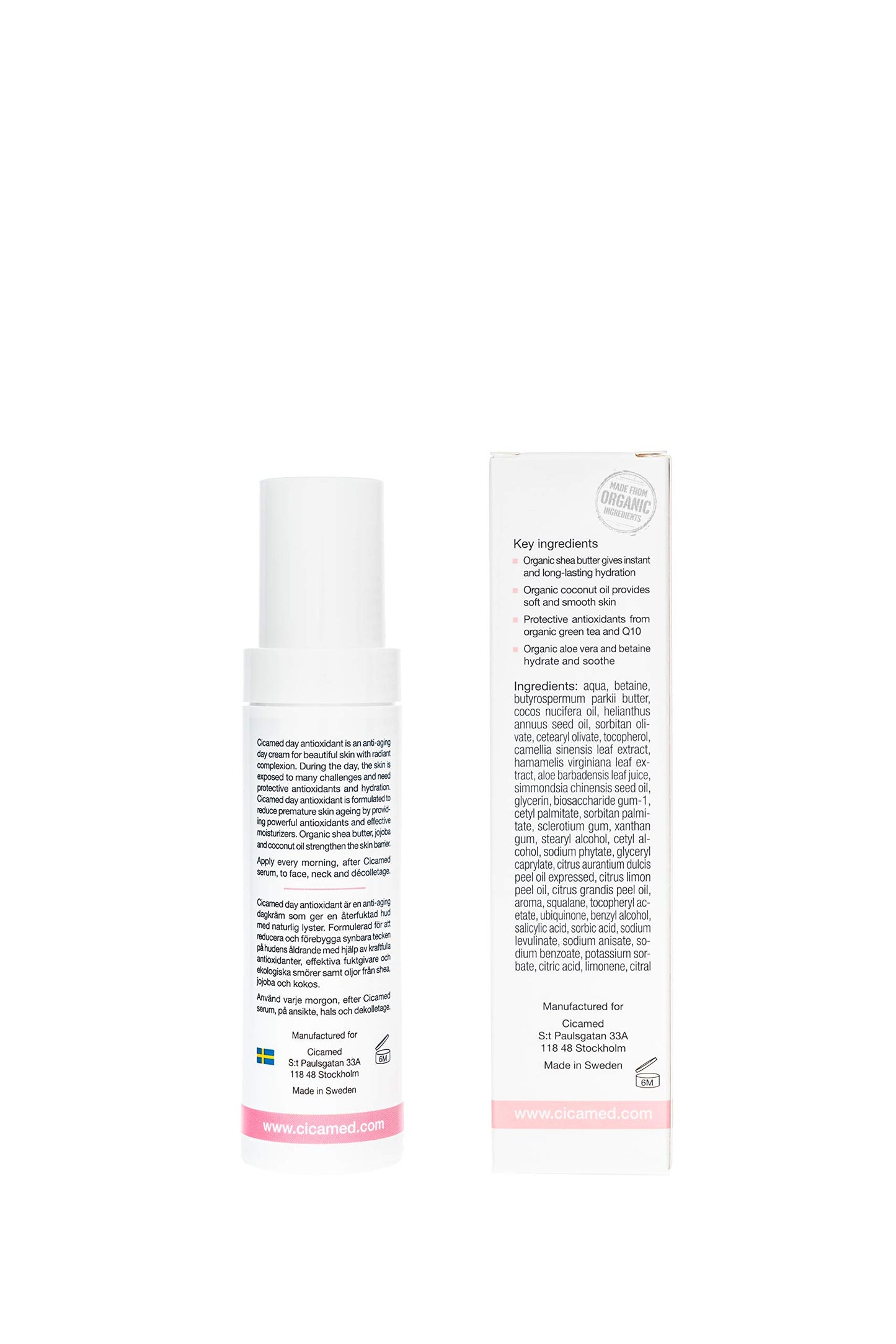 Cicamed Day Moisturizer, Anti-Aging Light Hydrating Cream, Organic Science