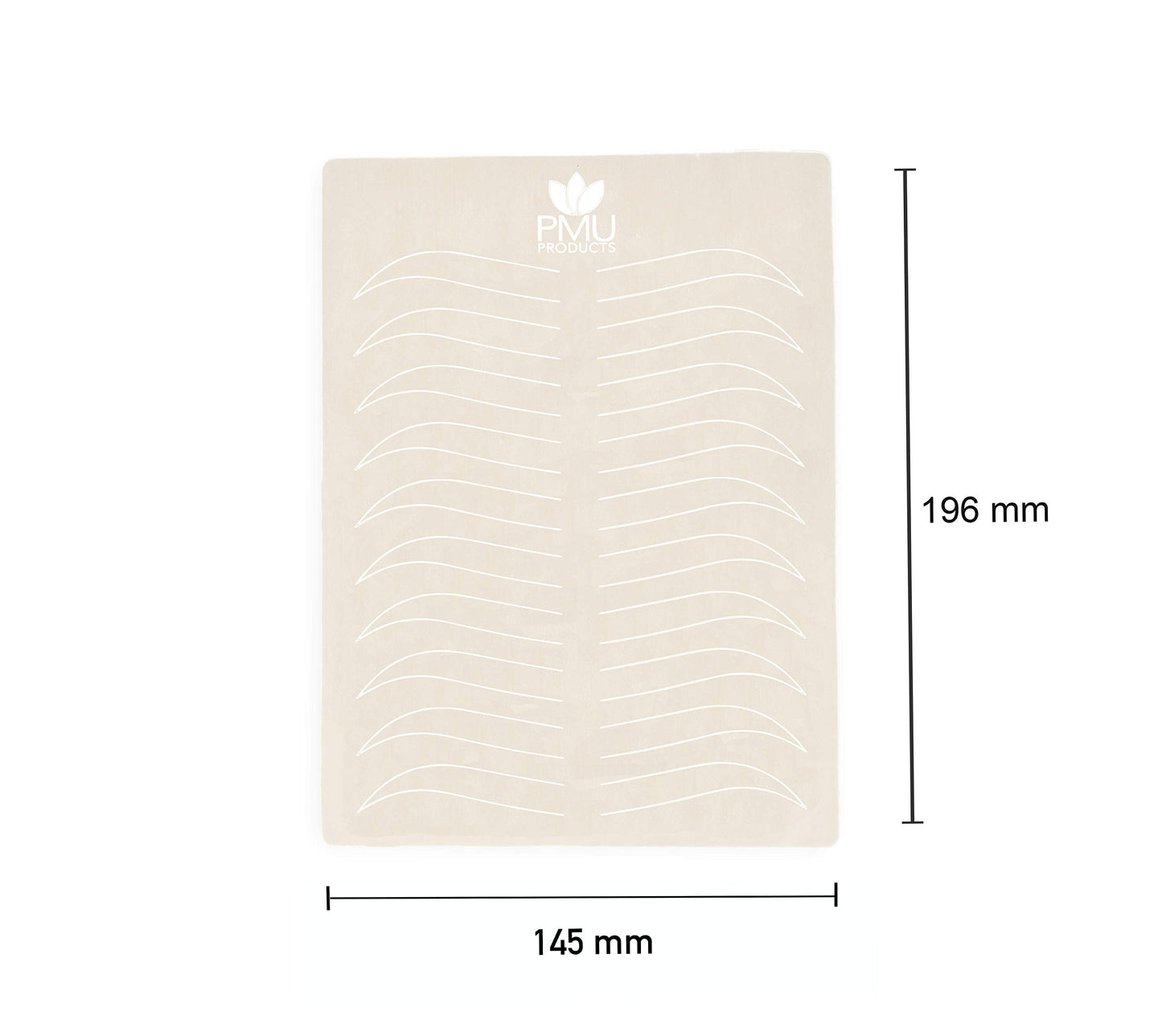 Microblading Practice Skin – 5 Sheets – European Shaped Eyebrow Designs for Cosmetic Tattooing