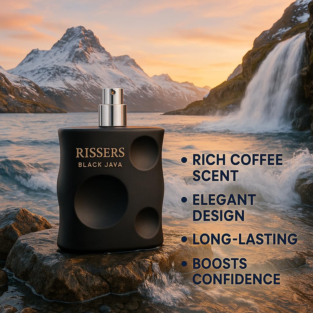 Men's Luxury Perfume in Elegant Matte Black Glass Bottle, Premium Fragrance Cologne for Men (50ml)