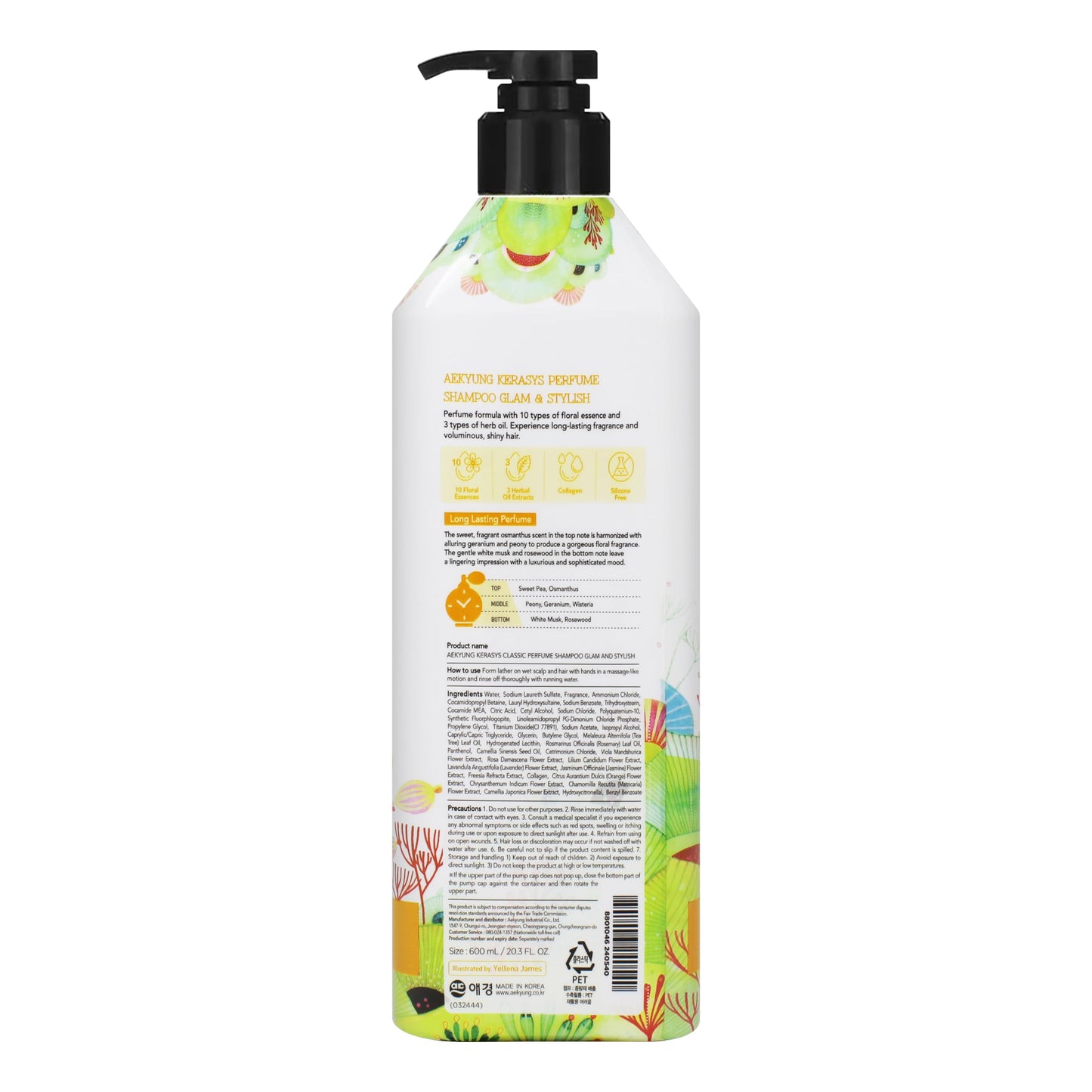 Kerasys Perfume Shampoo and Conditioner Set 20.3 fl oz / 600 ml (Glam Stylish)