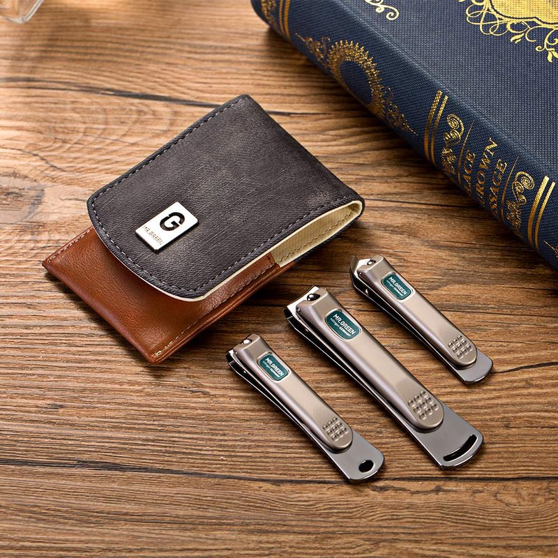Stainless Steel Nail Clippers Set - 3 Pcs Professional Nail & Toenail Cutter for Men & Women
