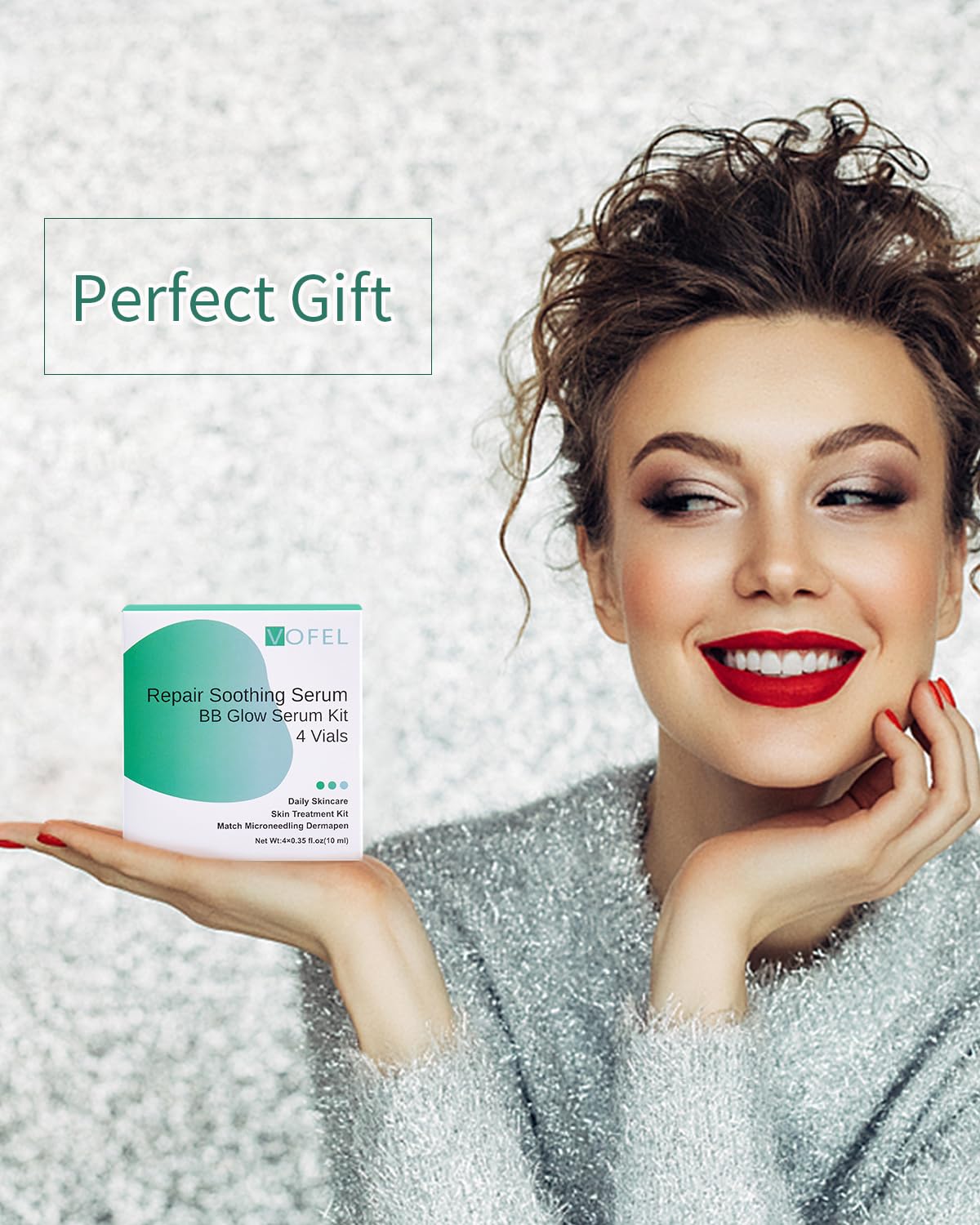 VOFEL Centella Asiatica Serum for Face with Hyaluronic Acid Repair and Centella Serum for Face Moisturizer 0.35 oz 4 Vials Serum Ampoule Set (4pc repair kit)