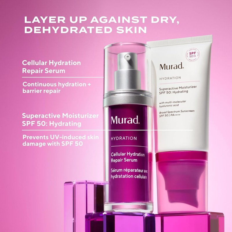 Murad Superactive Hydrating Moisturizer SPF 50 | Hyaluronic Acid for Dewy, Plump Skin - 1.7 FL Oz