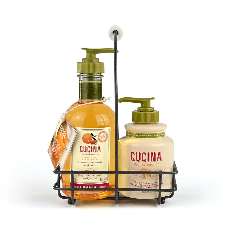 Cucina Hand Care Duo Gift Set - Sanguinelli Orange & Fennel | Kitchen Soap & Regenerating Cream, 6.7 fl oz + 5.0 fl oz