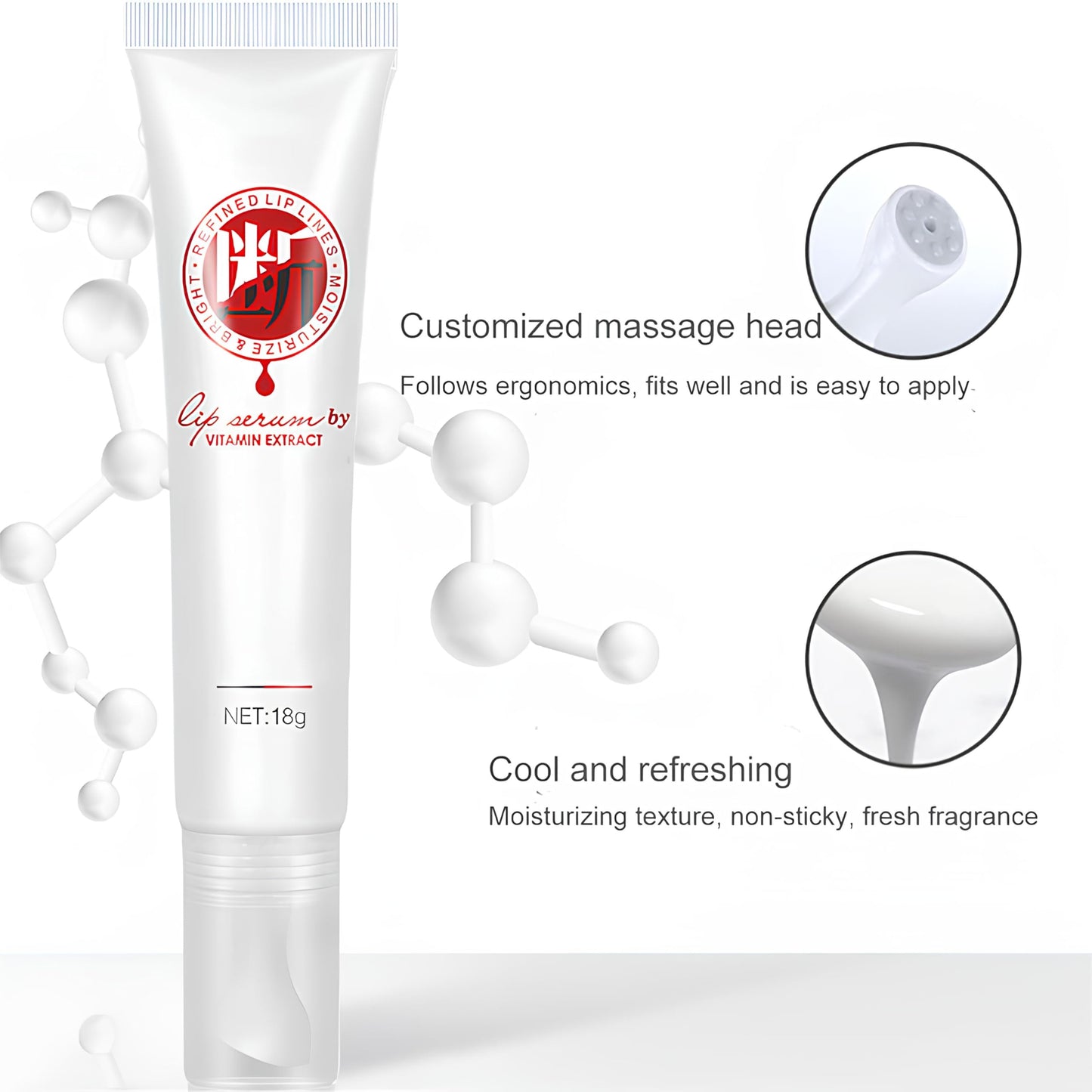Jinshane Lip Serum by Vitamin Extract, Lip Lightening for Dark Lips, Lip Balm Dark Lip Treatment for for Smokers and Non-smokers, Lip Brightener for Dark Lips Fade Cream, 2Paack