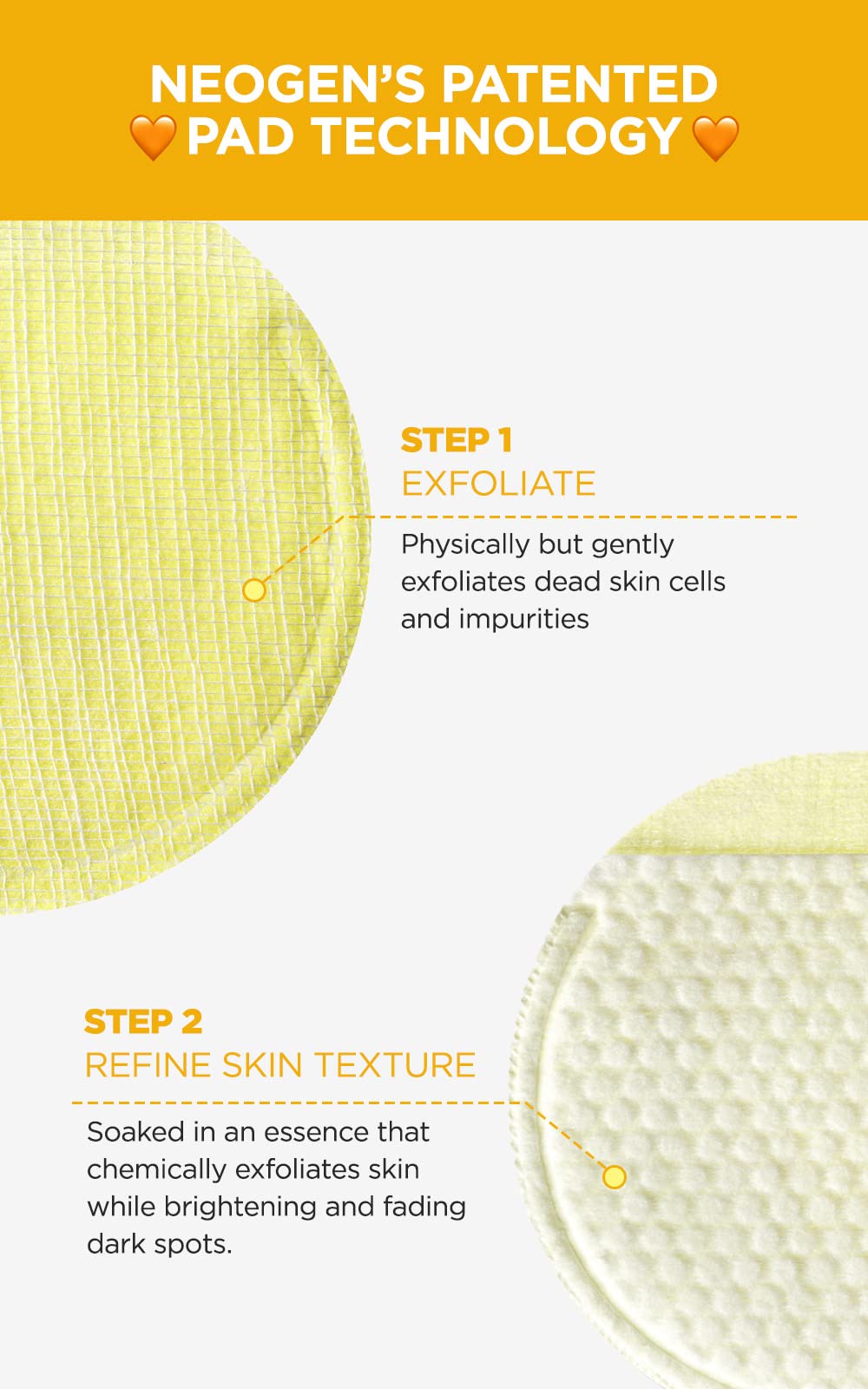 DERMALOGY by NEOGENLAB Bio-Peel Gauze Peeling Lemon - 2-in-1 Physical + AHA Exfoliating Pads with Lemon, Lemongrass & Vitamin C for Smoother, Even-Looking, Glowing Skin, Korean Skin Care 30 Count