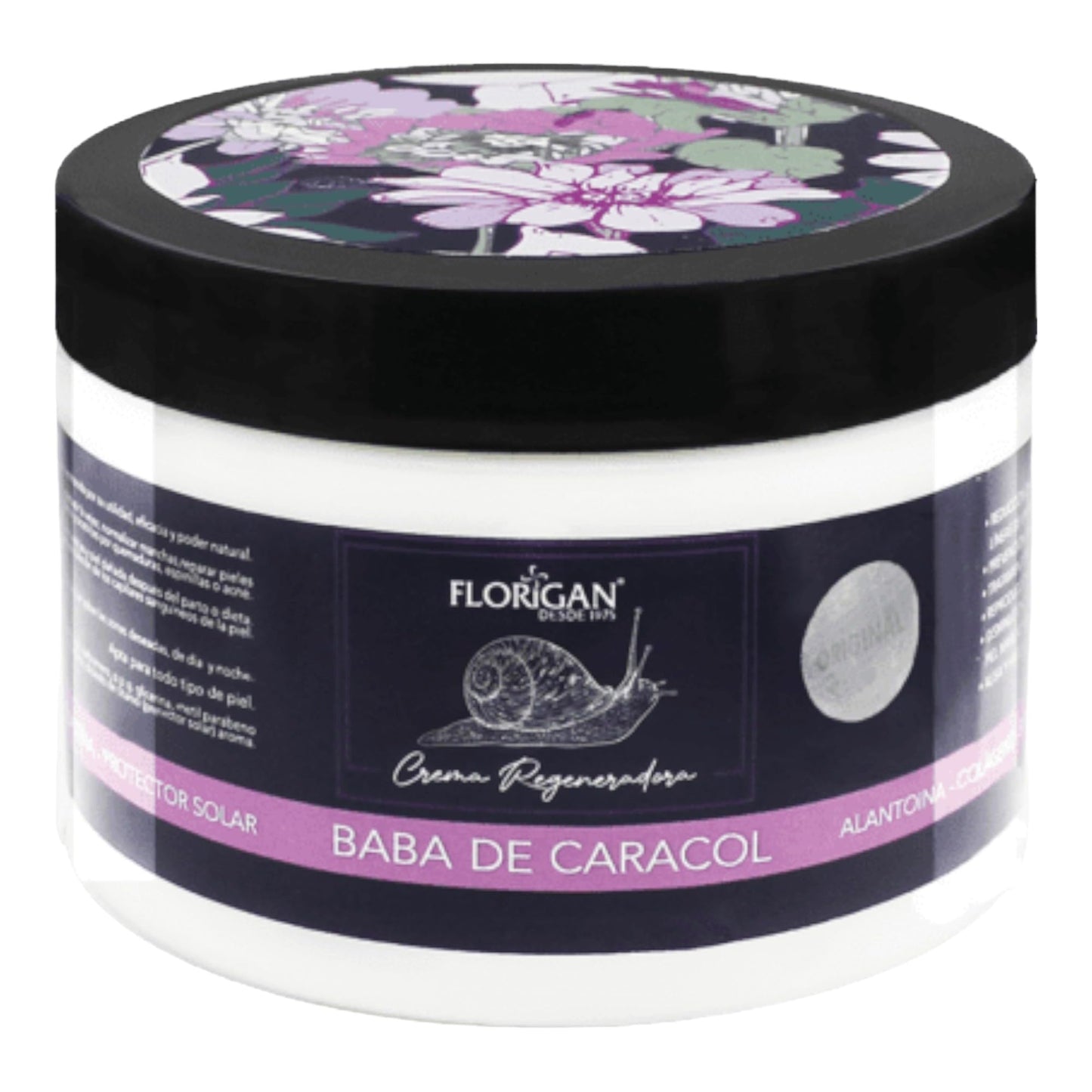 Florigan Baba de Caracol Regenerating Cream with Allantoin, Collagen and Elastin, 350g