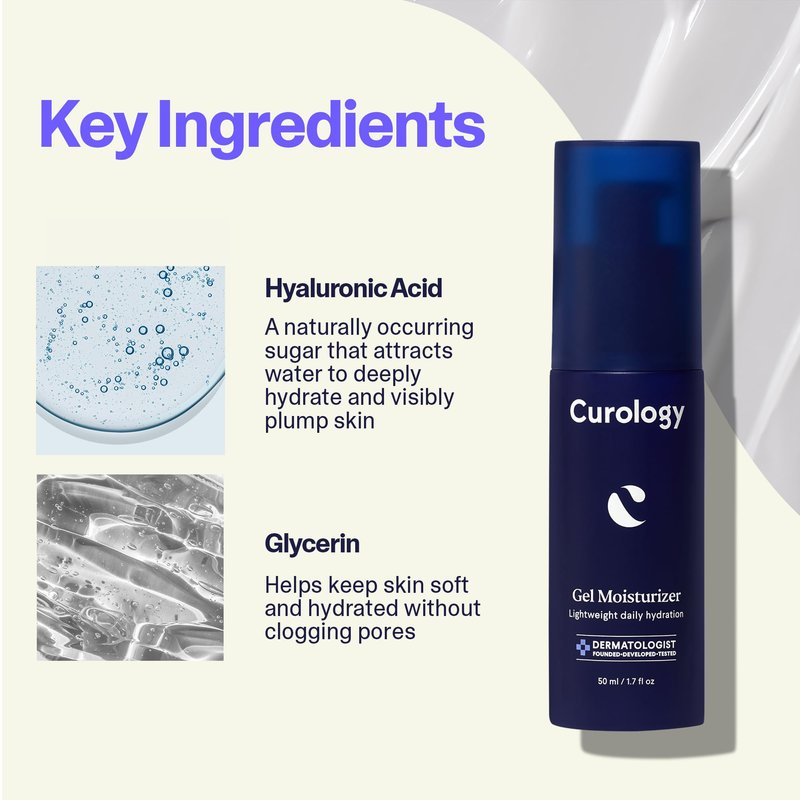Curology Skin Care Set, Gentle Cleanser Face Wash and Gel Moisturizer Face Lotion, Fragrance Free