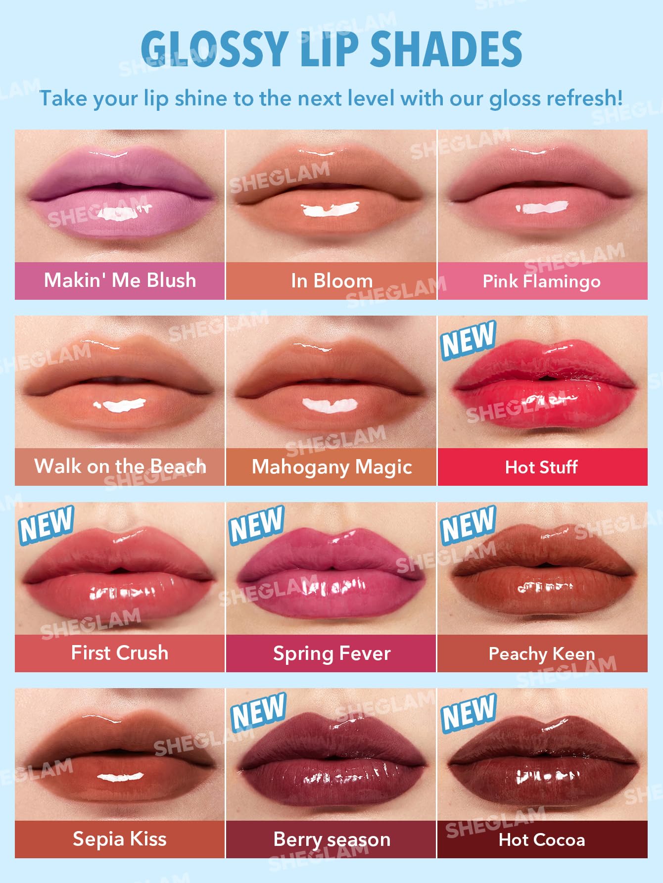 SHEGLAM Pout-Perfect Moisturizing Solid Lip Gloss with Plumping Serum Non Sticky Lipstick with Coconut Oil