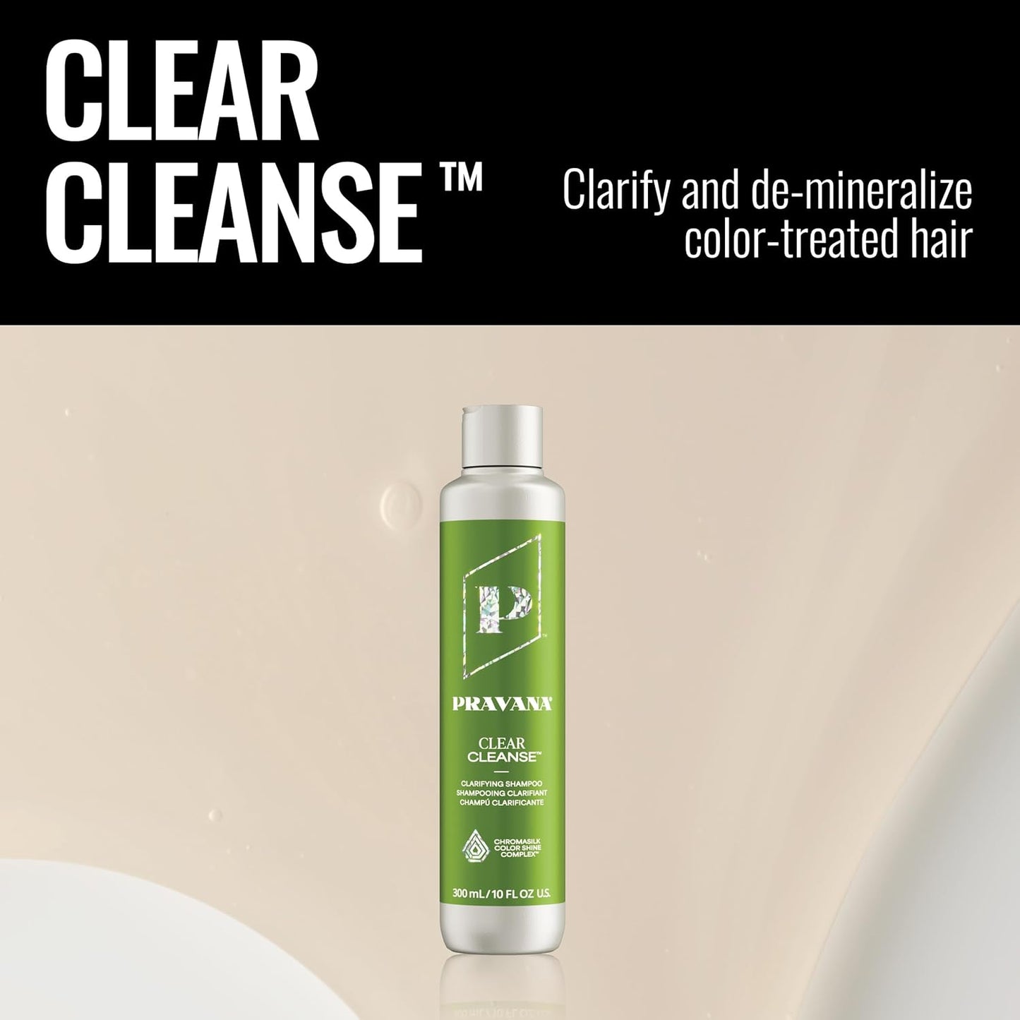 Pravana Clear Cleanse Shampoo - Clarifying Formula for Color Treated Hair | Hydrates & Removes Hard Water Deposits