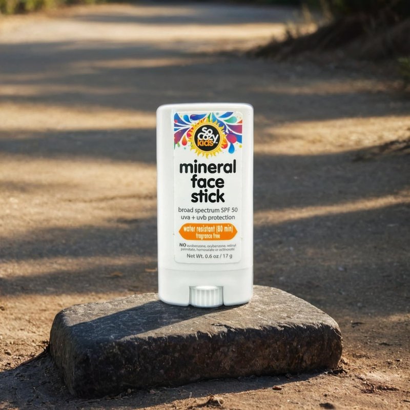 SoCozy Sunscreen Stick, Kids SPF 50 Mineral Sunscreen for Face & Body, 0.6 oz, Water Resistant Sun Protection, Broad Spectrum UVA + UVB Gentle Sun Block Stick