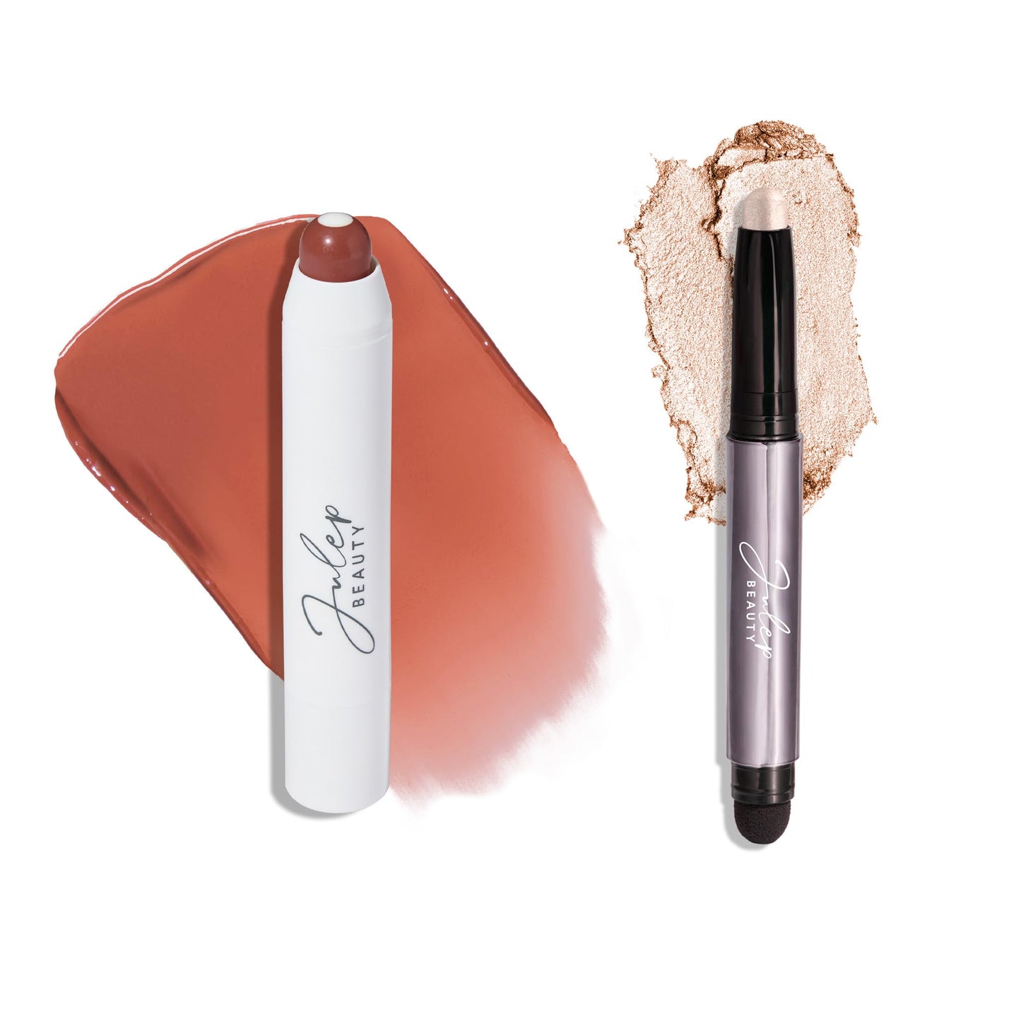 Julep Eyeshadow 101 Crème to Powder Waterproof Eyeshadow Stick, Pearl Shimmer It's Balm: Tinted Lip Balm + Buildable Lip Color -Sahara Sunset