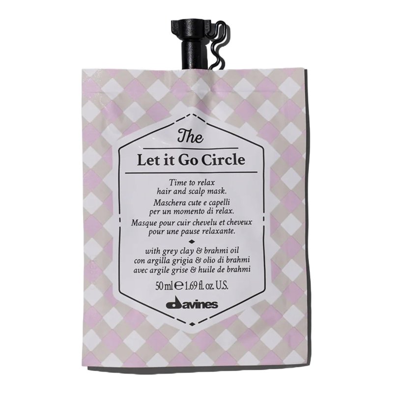 Davines The Let It Go Circle, Relaxing Scalp & Hair Mask - Softening & Moisturizing Treatment De-Stresses with Brahmin Oil & Sweet Orange - Weightless Hydration, 1.69 Fl Oz