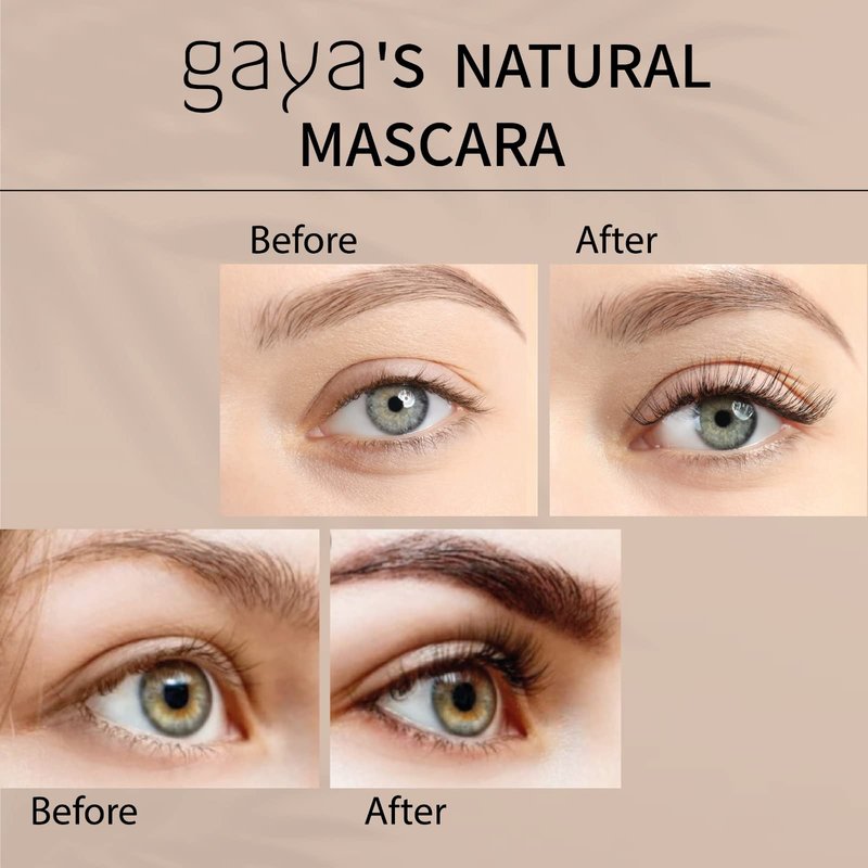 Vegan Mascara for Sensitive Eyes - Buildable Lengthening and Volumizing for Long Lashes or Natural Looking Eyelashes - Cruelty Free Volume and Length Lash Boost