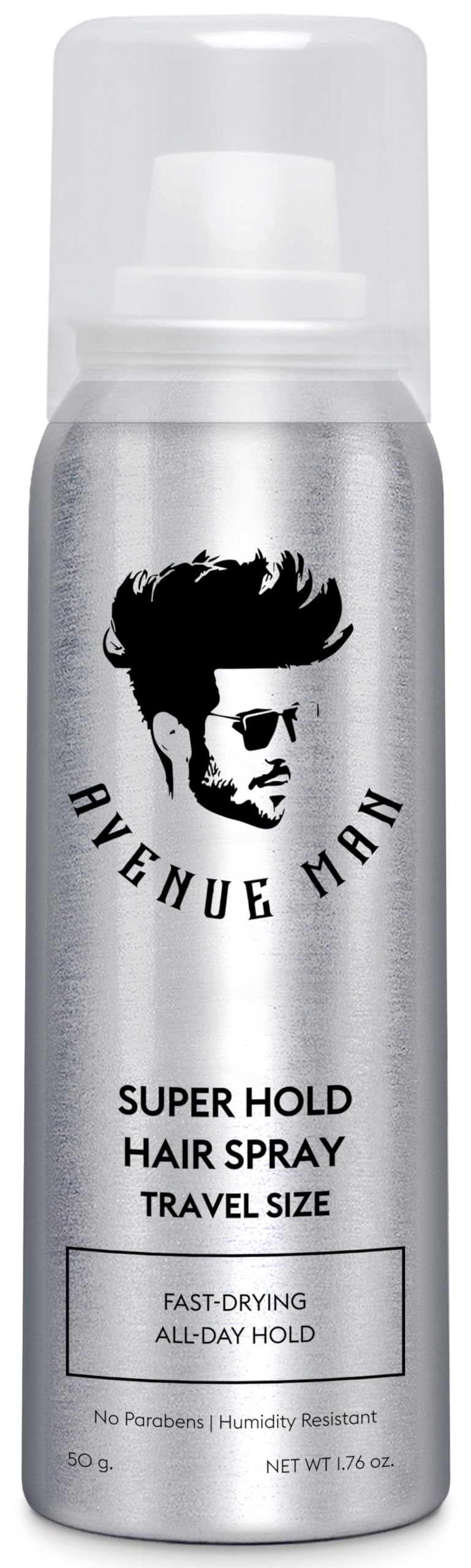 Avenue Man Super Hold Hairspray for Men - Travel Size Men Hair Spray for Long-Lasting Control - Shapes, Lifts & Holds Hair - Mens Hair Spray Extra Hold for Effortless All-Day Control - 1.76 oz