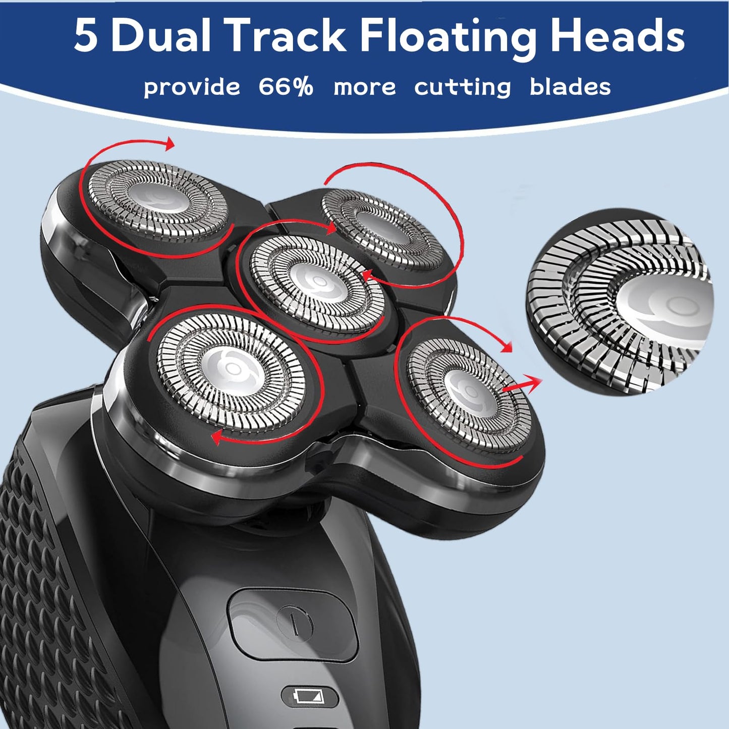 Balder Pro Replacement Head for Remington Balder Pro Head Shaver XR7000,5 Dual Track Heads for Remington Shaver Replacement Heads-Precision Electric Shaving for Bald Men. (3Pack)