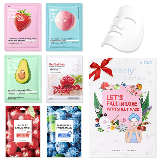 Kaely 40 Pack Bulk Face Masks for Kids, Kids Face Mask Spa Day Kit Supplies, Spa Party Favors for Teens Girls Women, Sheet Facial Mask Skincare Gifts Set, Hydrating Nourish for All Skin Types, 01