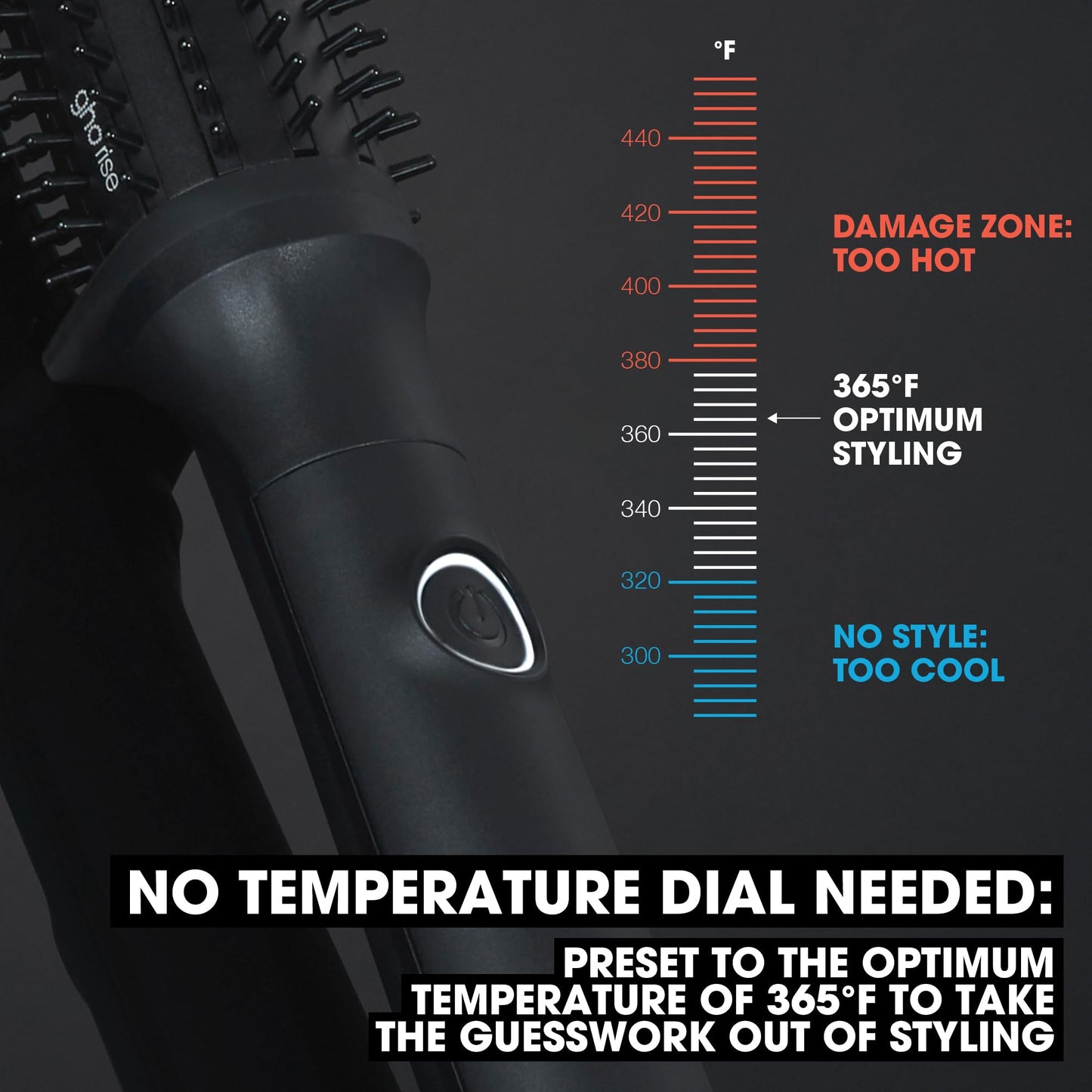 ghd Glide Hot Air Hair Brush (Black) + Rise Volumizing Blow Dryer (Black) Duo ― Hot Brush Hair Straighteners and Curlers for Maximum Lift, Fullness, and Body