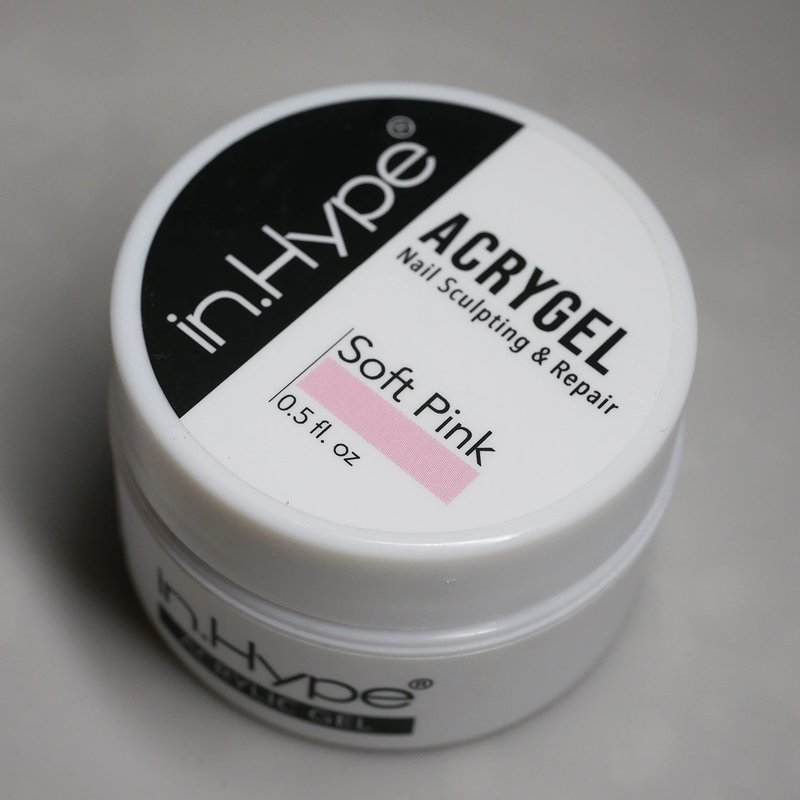 IN.HYPE Acrygel Poly Nail Gel – New Formula, Smooth Non-Grain Texture, Professional Builder Gel for Nail Extensions & Overlay, Easy Control Nail Enhancement Gel Soft Pink