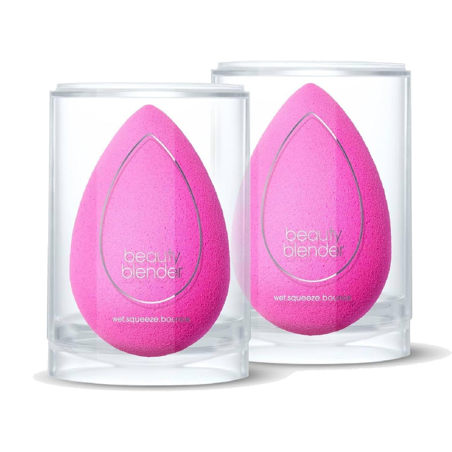 Beautyblender® Original Pink Beauty Blender Makeup Sponge, Super-Soft Foam Easily Blends Foundations, Powders & Creams, Made in USA, Reusable, Washable, Streak Free Application, 2 Pack