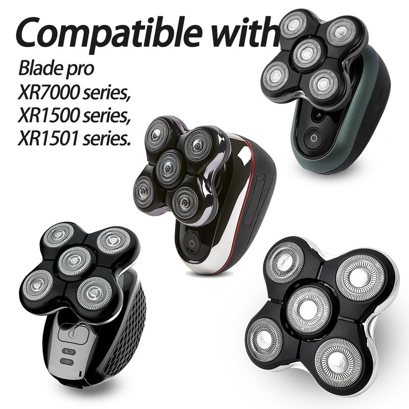 2Pack Blade Pro Replacement Head Compatible with Remington Balder Pro XR7000, 5 Dual Track Shaver Heads for a Smooth and Close Shave with No-Irritation.(Pack of 2)