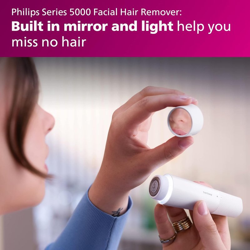 Philips Electric Lady Shaver Series 8000 - Cordless Facial Hair Remover | BRL166/91