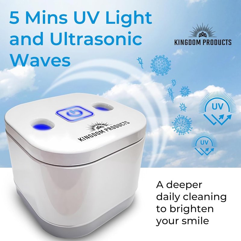 Ultrasonic Retainer Cleaner - 200ML Pod, 45kHz Machine for Dentures, Night Guards & Aligners