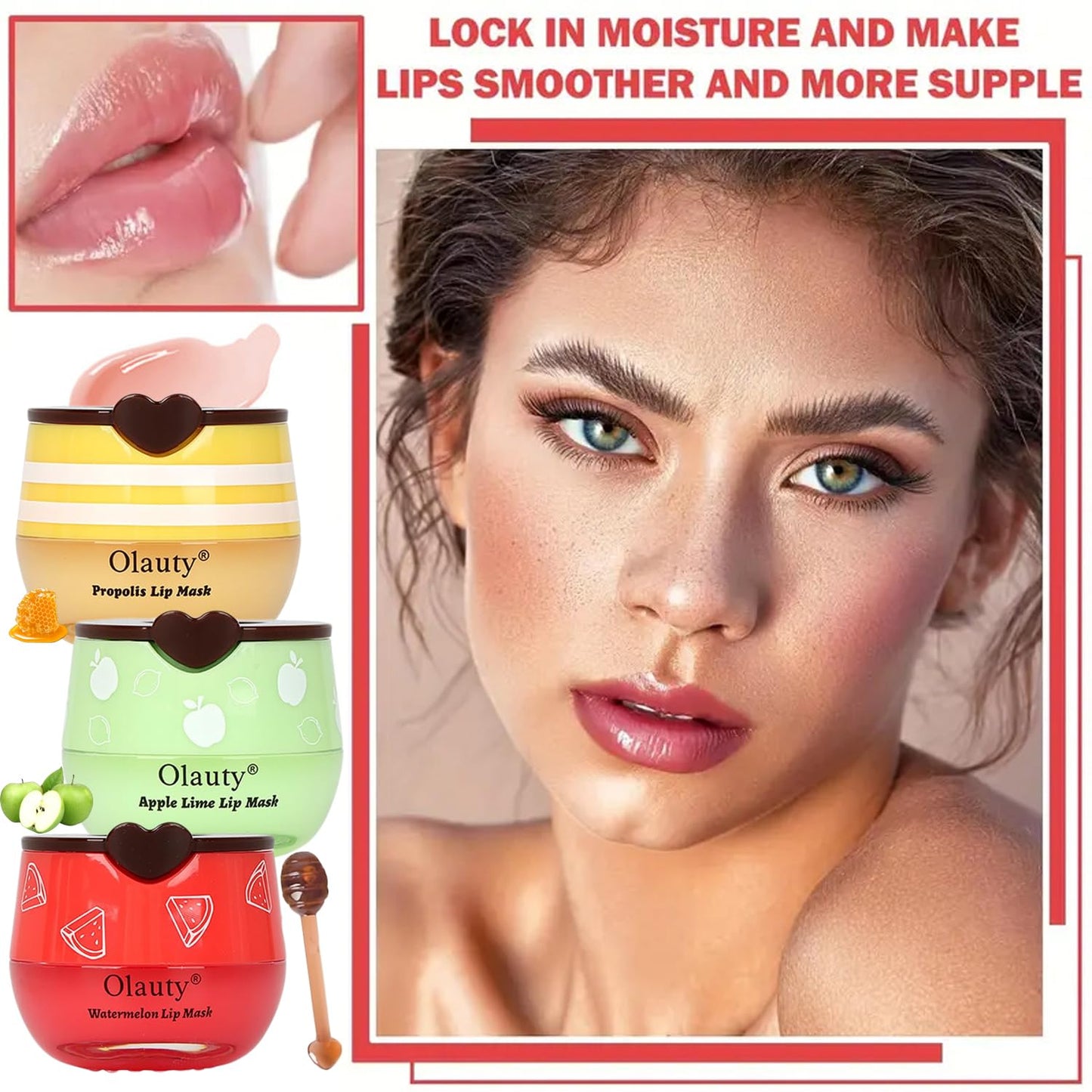 10 PCS Bee Lip Balm Honey Pot, Honey Lip Mask Bulk, Moisturizing Lip Sleeping Mask Hydrating Prevention Dry & Cracked Lip, Reduce Lip Lines and Wrinkles, Wedding Gifts, Bulk Gifts