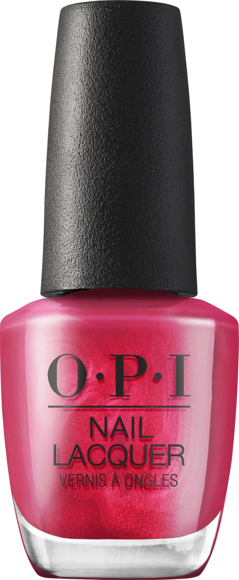 OPI Nail Lacquer 15 Minutes of Flame | Opaque Bright Pink Shimmer Chip Resistant Nail Polish | Hollywood Collection