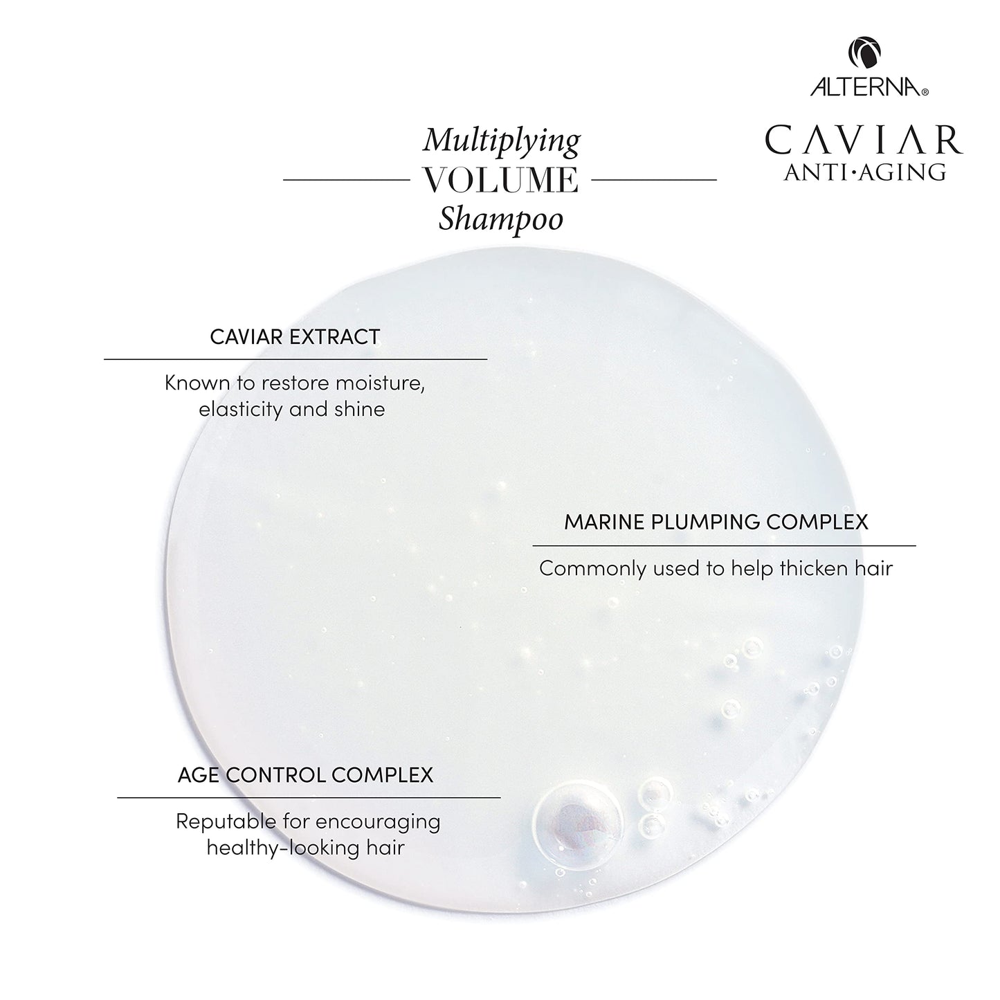 Alterna CAVIAR Anti-Aging Multiplying Volume Shampoo | For Fine, Limp or Thin Hair | Create Instant Volume and Thickness | Sulfate Free