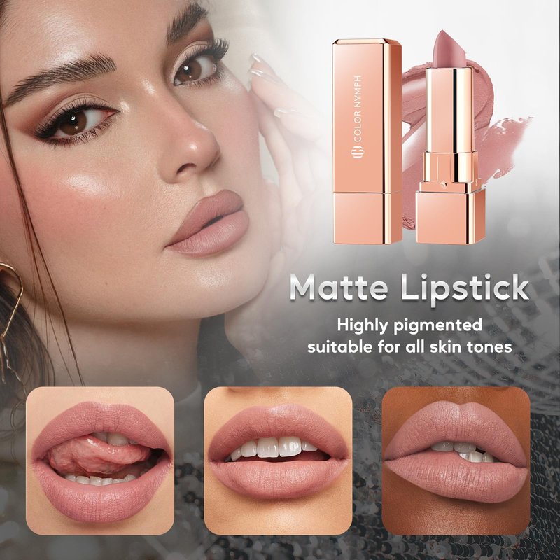 Color Nymph All in One Makeup Kit for Women & Girls, Cosmetics Gift Set with Sequin Shoulder Bag Includes Eyeshadow Palette, Lip Gloss, Lipstick, Liquid Blush, Eyeliner, Eyebrow pencil, Mascara, Brush