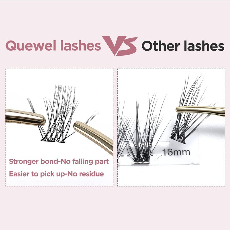 Lash Clusters - 72 Pcs DIY Individual False Eyelashes | Soft & Durable 8-16mm Mix for Home Makeup