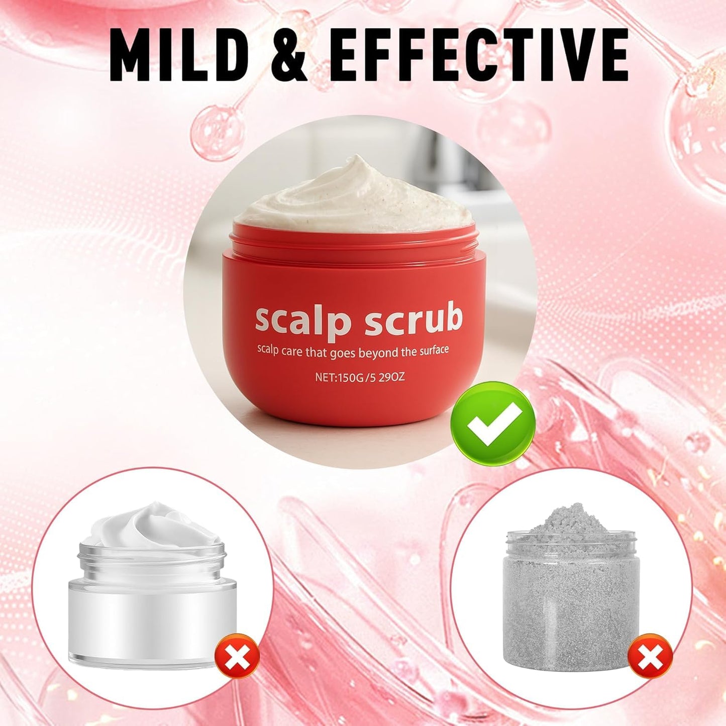 Avocado Oil Scalp Scrub, Rich in Grapefruit Extract, Grapeseed Extract, and Pumice, Natural Scrub & Dry Scalp, Gluten Free, Vegan