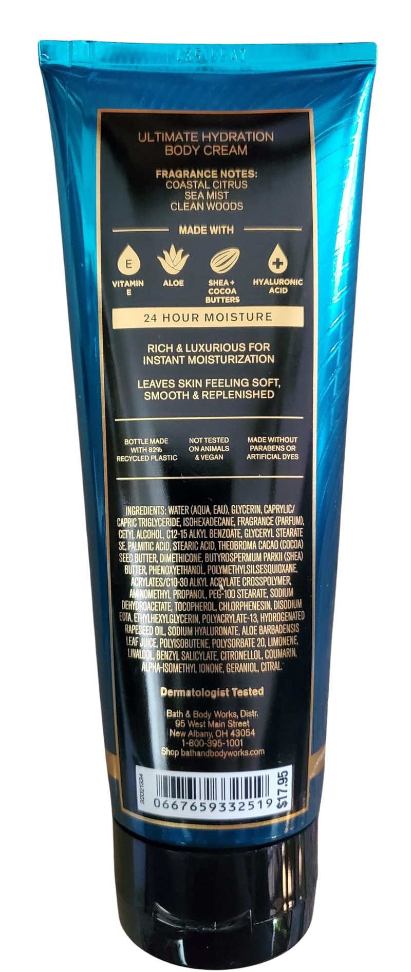 Bath & Body Works Men's Atlantic Ultimate Hydration Body Cream and Body Gel Wash 2 Piece Set