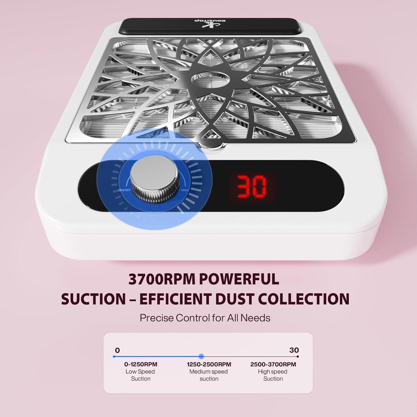 Professional Nail Dust Collector Vacuum - Powerful Low-Noise Suction for Salon & Home Use