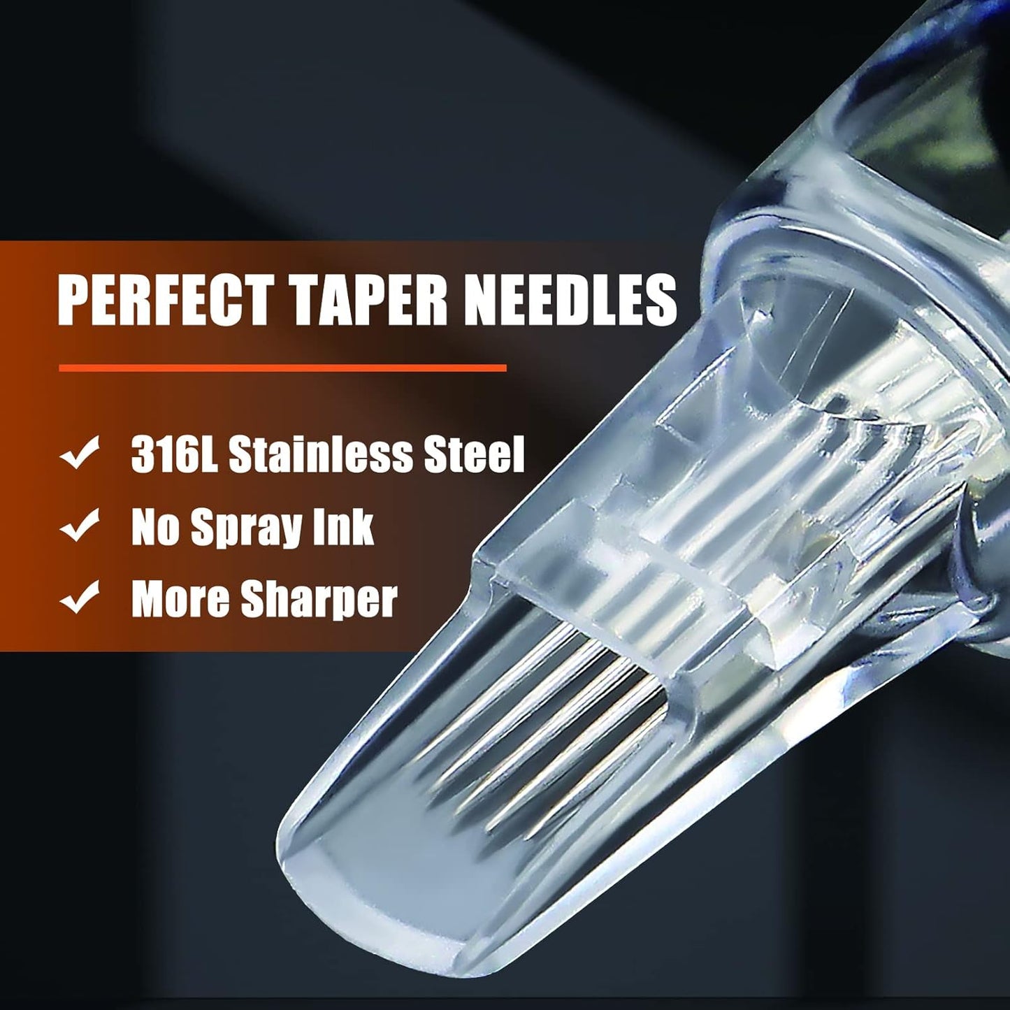Tattoo Cartridge Needles - 80 Pcs Curved Magnum Tattoo Needles | 1205CM, 1207CM, 1209CM, 1211CM