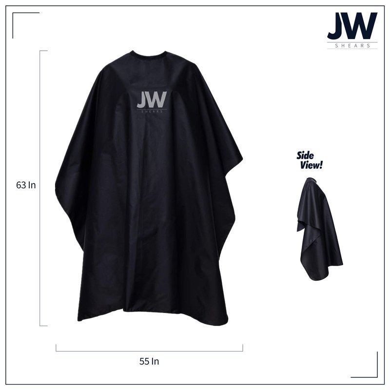 JW Professional Shears and Thinner CRX Series Combo, Cape, Comb & Case - Barber & Hair Cutting Scissors/Shears Stainless Steel