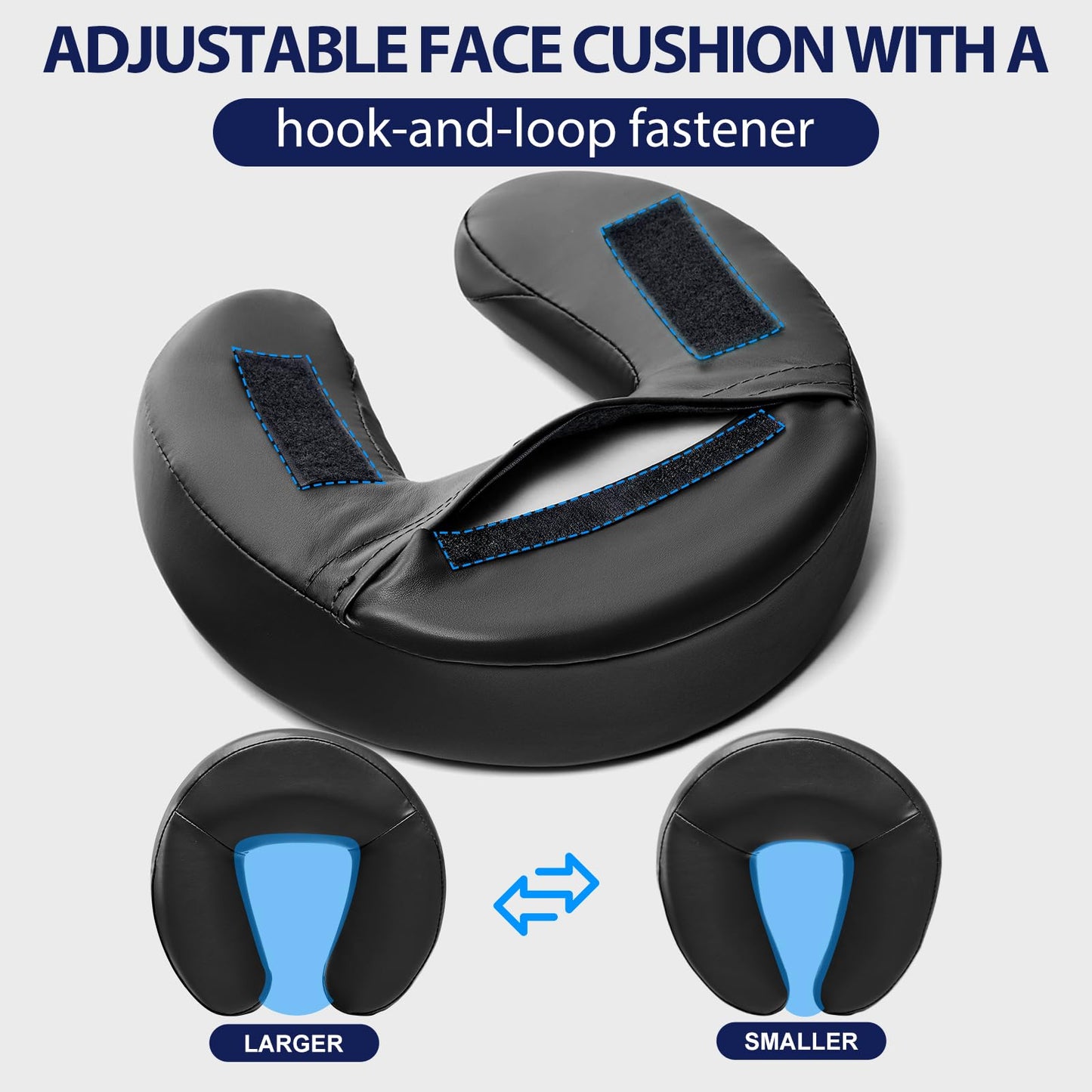 KONOVOLY Universal Headrest Face Cushion for Massage Table, Black