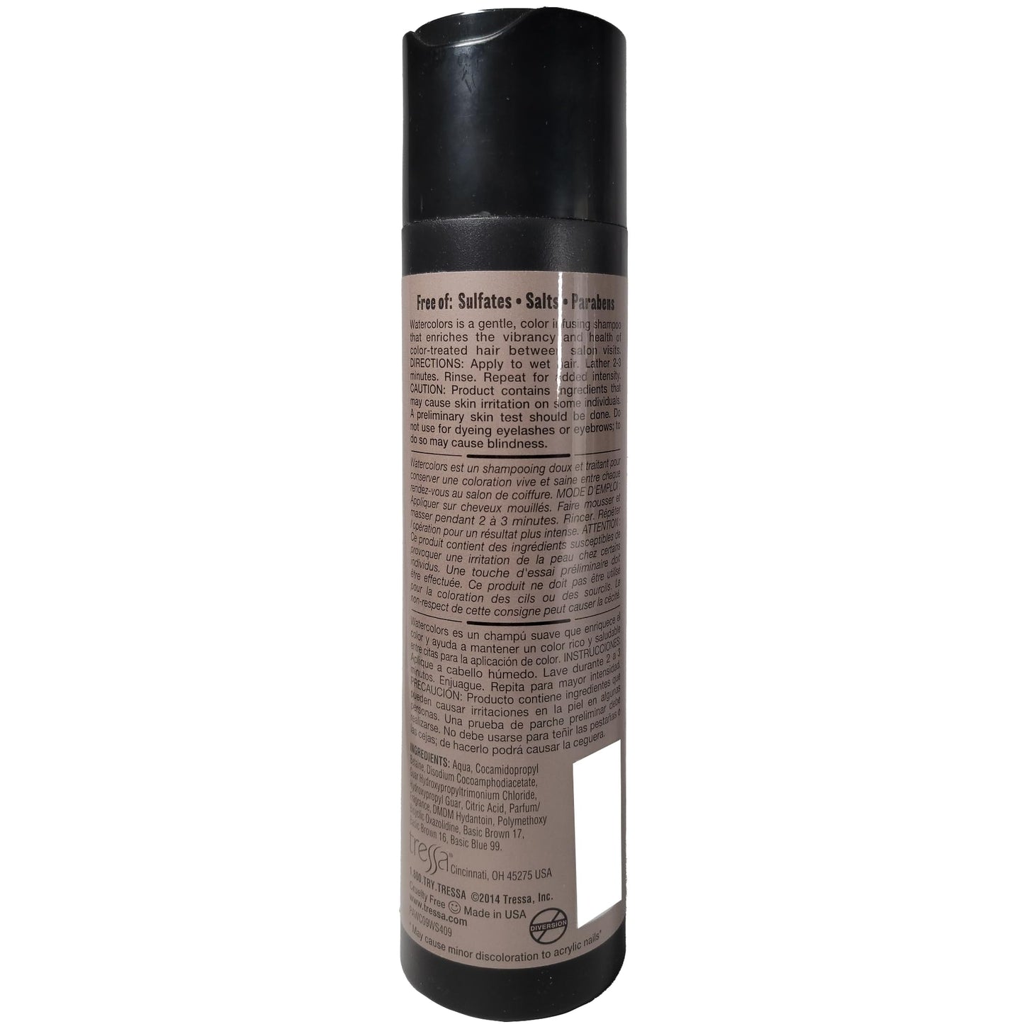 Watercolors Color Depositing Shampoo, Semi Permanent Hair Color 8.5 oz - FLUID FIRE