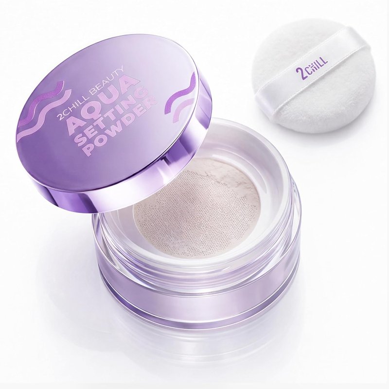 Aqua Setting Powder - Translucent Face Powder with 45% Water Essence | Hydrating Matte Finish, Blurs Pores & Brightens Skin