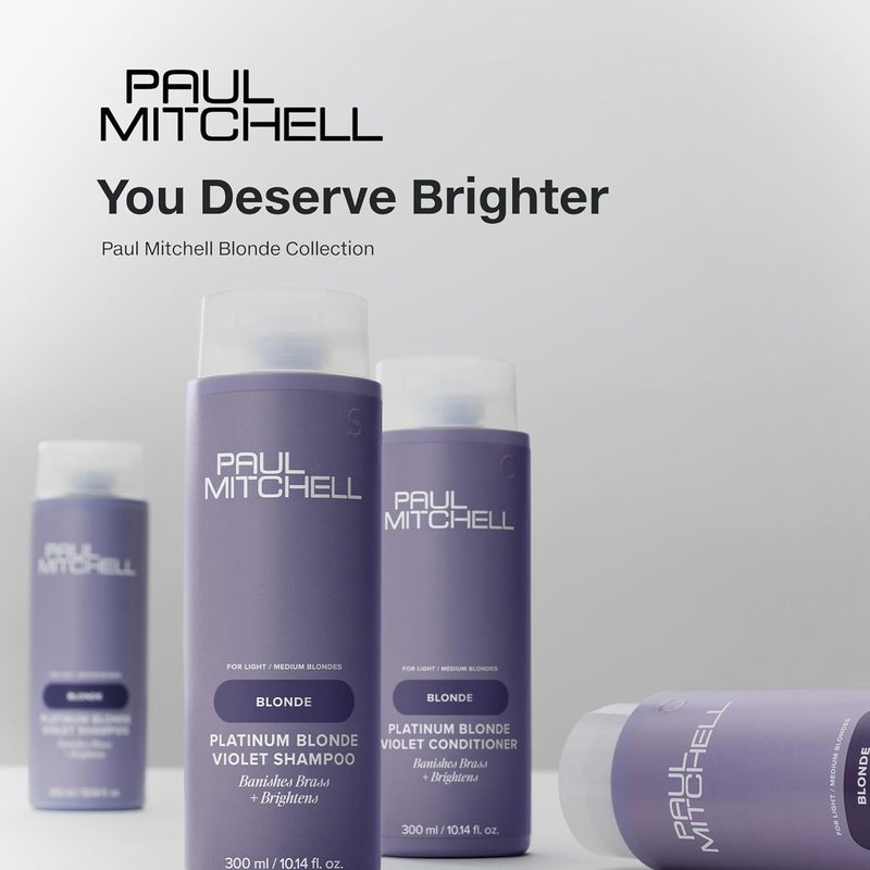 Paul Mitchell Platinum Blonde Conditioner - Banish Brass & Brighten Light to Medium Blonde, Silver, Gray, or White Hair