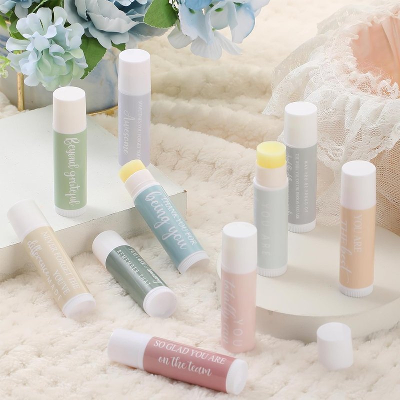 Employee Appreciation Gifts - 30 Sets Lip Balm Bulk for Nurses, Teachers & Coworkers | Perfect Thank You Favors for Events
