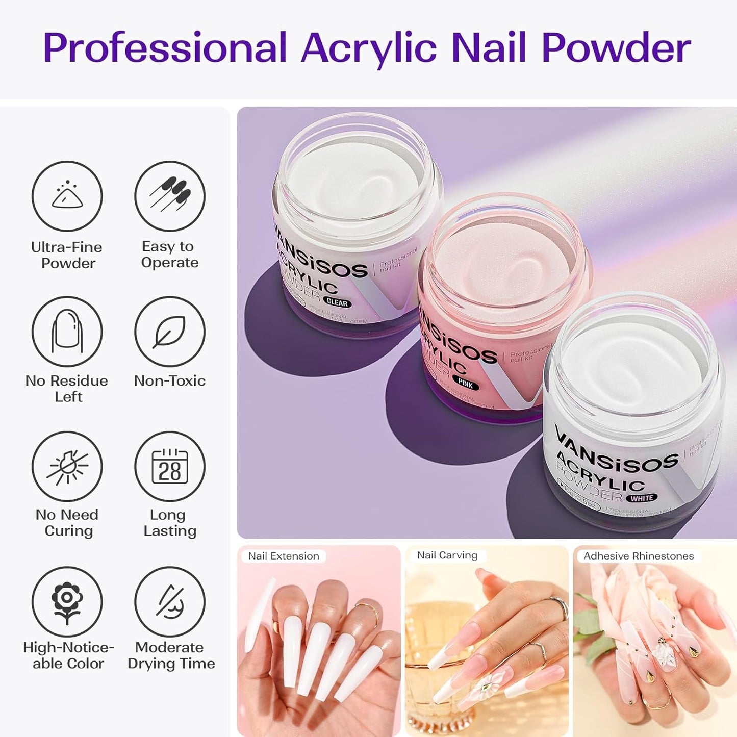 Acrylic Nail Kit for Beginners - Complete Professional Set with Drill, Powder & Liquid | DIY Manicure Supplies
