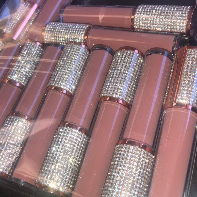 AJLTPA 10 Pack Diamond Lip Gloss Wand Tubes, 5ml Empty Containers, Lip Balm Bottles with Rubber Stoppers for Cosmetic Business (Crystal Rhinestone)