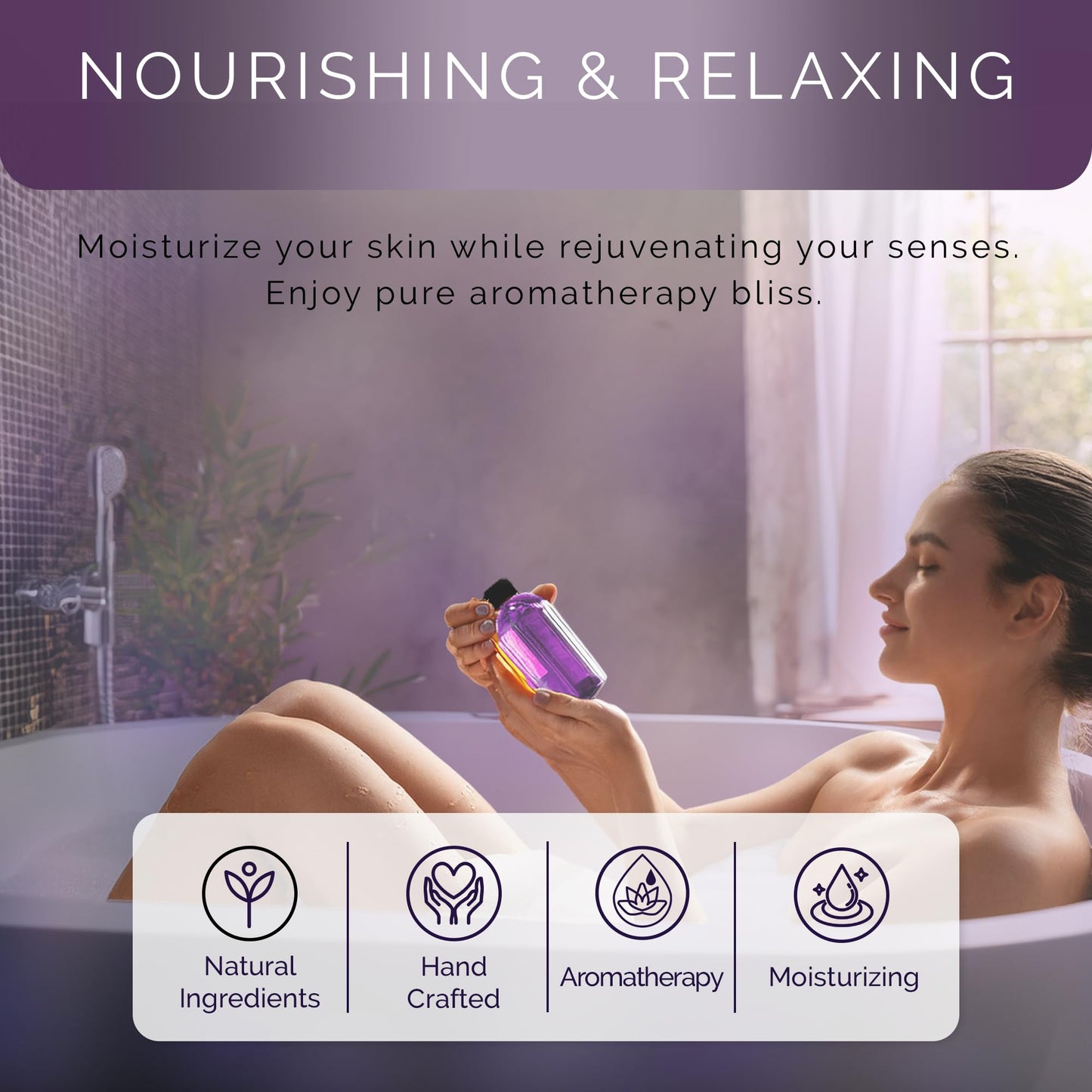 BOOTLEG BATH - Lavender Bath Oil with Marula, Rosehip, and Jojoba Oils, Chamomile Extract, and 100% Pure Natural Essential Oil, Great Stocking Stuffer or Gift, 4oz, for Men and Women, Made in USA