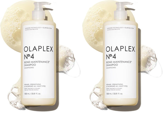 Olaplex Nº. 4 Bond Maintenance Shampoo: Reduces Breakage & Strengthens Hair | Hydrates,Smooths & Detangles | For Coily,Curly,Straight,and Wavy,1000 mL / 33.8 Fl Oz,(Pack of 2)