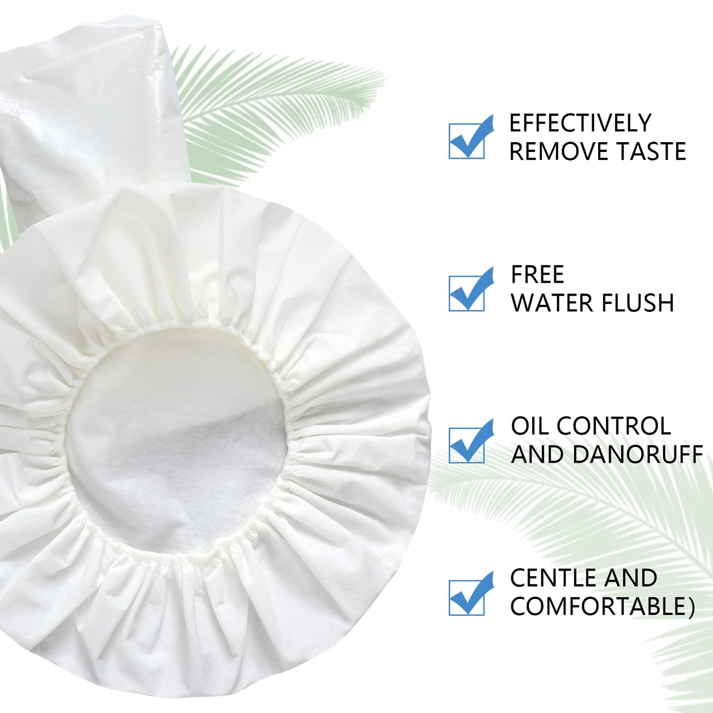 Hicarer 15 Pcs Waterless Shampoo Caps for Elderly Women Bedridden Patients Rinse Free Dry Hair Washing Microwaveable Shower Disposable Dementia Product Essentials for Post Surgery and Hospital Stays